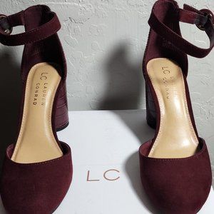 NWOT Lauren Conrad Hydrangea Women's High Heels  Size 7.5 Wine color